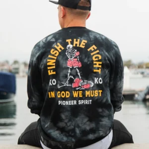 Finish The Fight Tie Dye Sweatshirt